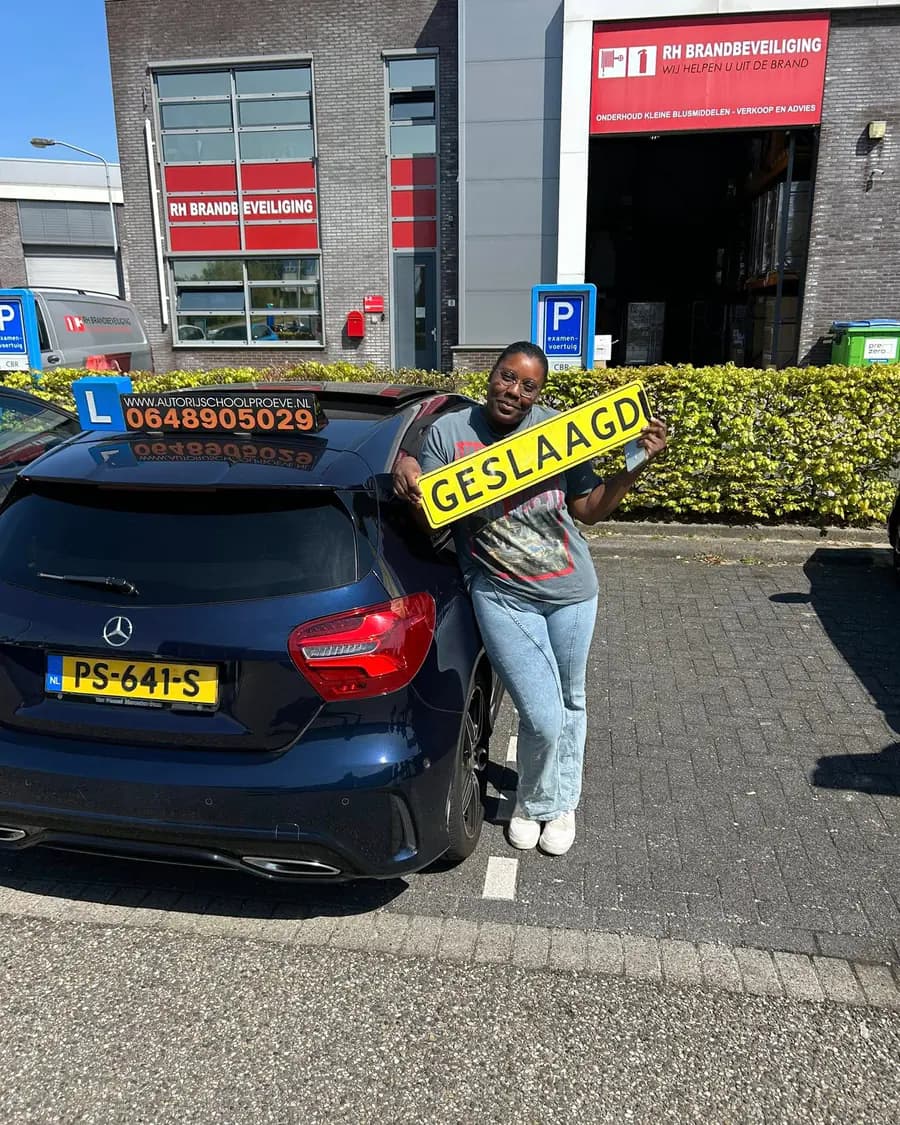 Een geslaagd moment bij Autorijschool Proeve
